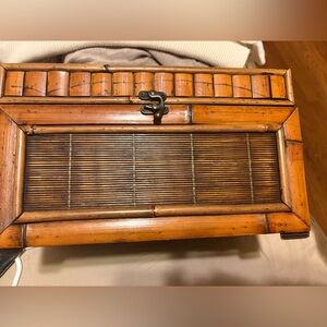 Vintage walnut wood & Bamboo Box